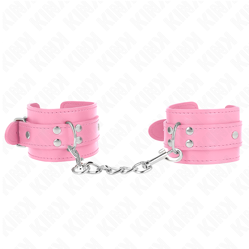 img_191356_0245b9af3b4cb4e05af70cadbb9ec2f3_1 KINK - SIMPLE WRIST RESTRAINTS PINK ADJUSTABLE 20-23 CM X 5.5 CM - Image 1