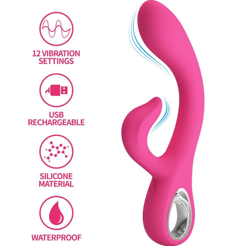 img_191605_220538b0237fe3b5f4c31ba1adc28fa1_1 PRETTY LOVE - FRITZ RABBIT VIBRATOR 12 VIBRATIONS PINK - Image 1