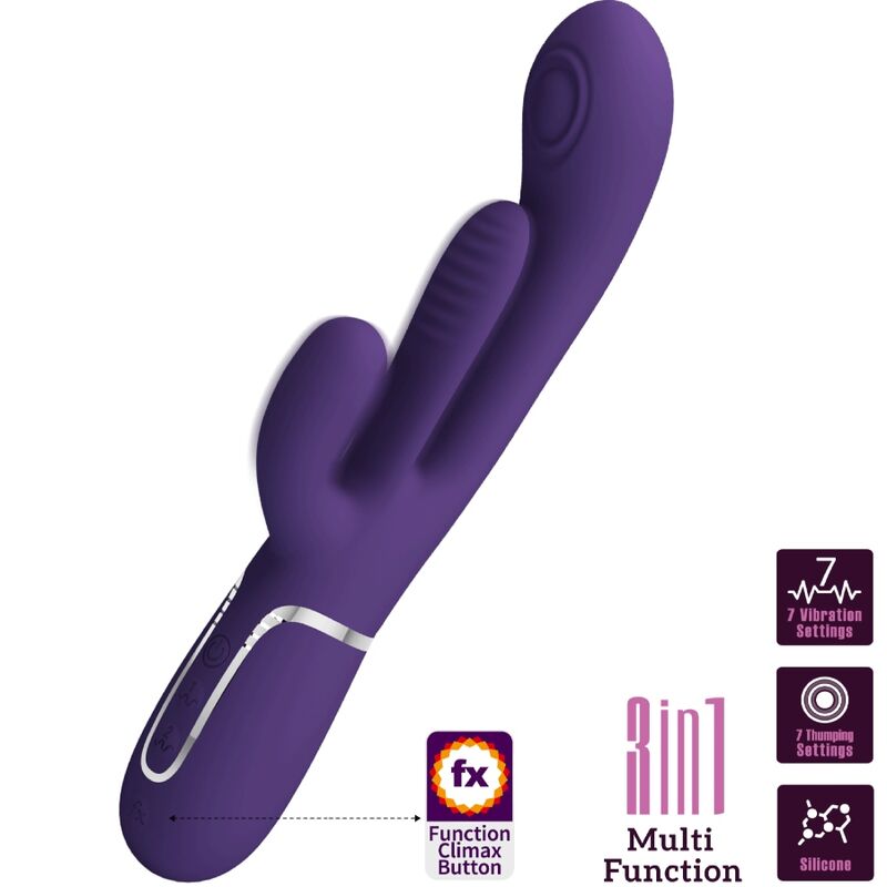 img_191724_3a09b963b8b343f50a2cbc6afda7e3c0_1 PRETTY LOVE - SHANIA TRIPLE RABBIT VIBRATOR MULTIFUNCTION PURPLE - Image 2