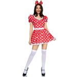 LEG AVENUE - POLKA DOT DRESS + HEADBAND RED/WHITE S - Image 2