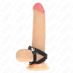 KINK - LEATHER PENIS RING WITH PRESSURE CLOSURE 39 X 1 CM - Image 2