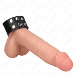 KINK - LEATHER PENIS RING WITH PRESSURE CLOSURE 18.5 X 3.3 CM - Image 2