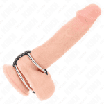 KINK - DOUBLE PENIS RING 3.8 CM TO 5 CM CONNECTED BY LEATHER - Image 2