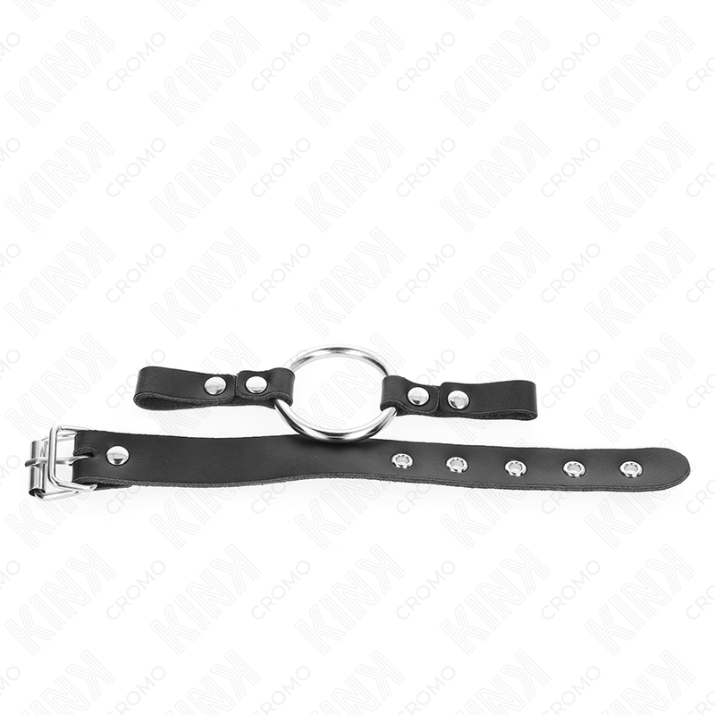 img_193285_831ac70dbf4adbbde457ca0cc078de18_1 KINK - LEATHER PENIS RING WITH BUCKLE CLOSURE 22 X 2 CM WITH METAL RING 4 CM - Image 2
