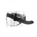 FETISH FANTASY SERIES - 19 CM VIBRATING HOLLOW STRAP-ON BLACK - Image 2
