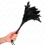 KINK - BLACK MAIDS HORN SHAPED TICKLE CHICKEN FEATHERS 36 CM - Image 2