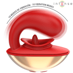 INTENSE - MARIAH VIBRATOR & STIMULATOR IN U SHAPE 10 VIBRATIONS RED - Image 2