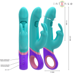INTENSE - MONICA RABBIT VIBRATOR WITH ROTATING G-SPOT STIMULATOR BLUE - Image 2