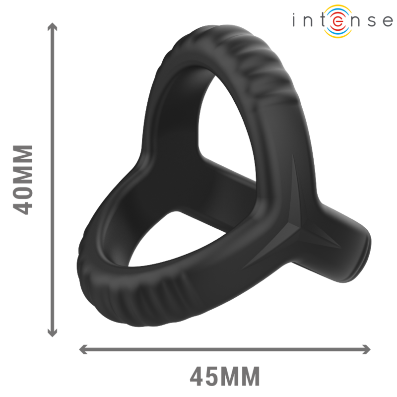 img_196865_b7012d7c0ff0e263f2c915073655e641_1 INTENSE - CARSON DOUBLE SILICONE PENIS RING BLACK MODEL 4 - Image 1