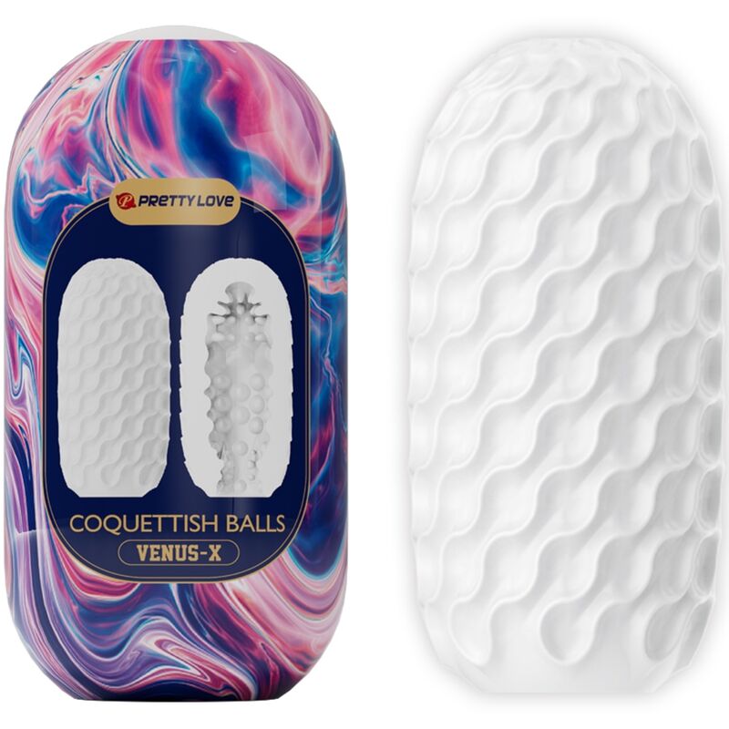 img_197474_b9e1b0d56aecb6324d95d527619a7719_1 PRETTY LOVE - COQUETTISH BALLS SILICONE MALE MASTURBATOR WHITE - Image 1