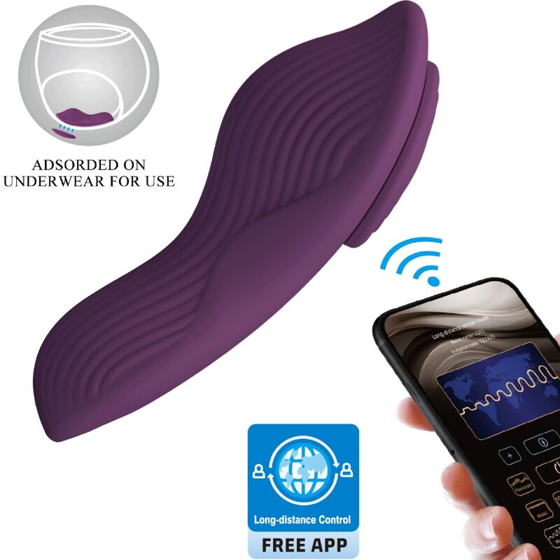 img_197568_eeeebfbc273b32ff01869a379d75840b_1 PRETTY LOVE - MANE LAY ON CLITORIS MASSAGER 10 VIBRATIONS REMOTE CONTROL PURPLE - Image 1
