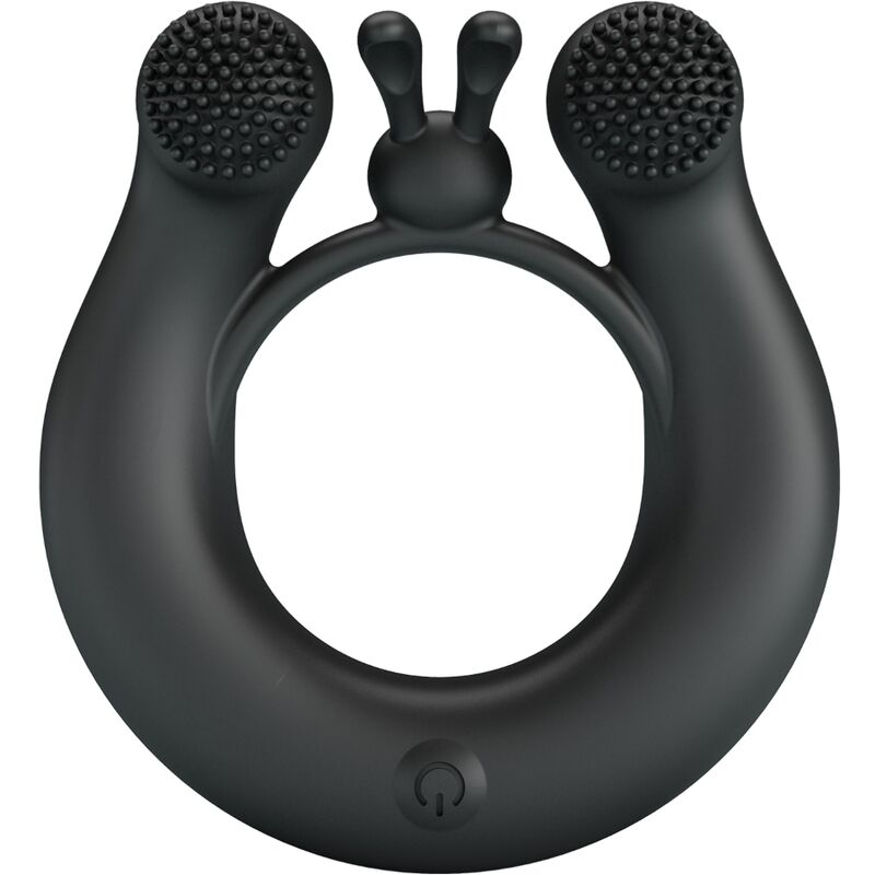 img_198247_cee2bfc3e7764aade40f64e51a058ca6_1 PRETTY LOVE - DAHLIA VIBRATING RING + CLITORIS STIMULATOR 12 VIBRATIONS BLACK - Image 1
