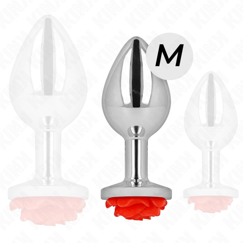 img_199047_a0e1f9bee5005408a279696e347f0086_1 KINK - PLUG ANAL ROSE RED SIZE M - Image 2