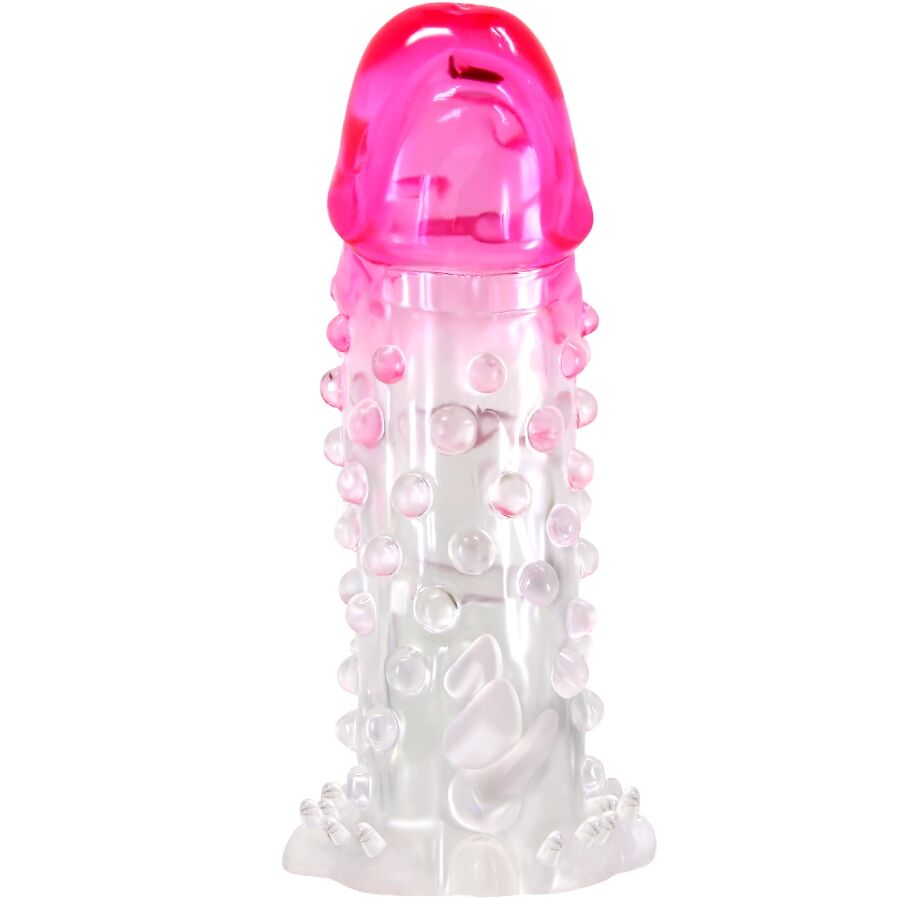 img_201229_4ec00dc6a5f9ac51a2aff77bb8022a39_1 PRETTY LOVE - WILFORD REALISTIC ENLARGEMENT SHEATH WITH EMBOSSED PENIS PINK - Image 1