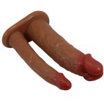 PRETTY LOVE - YAIRON DOUBLE PENIS SLEEVE WITH 4 CM EXTENSION MULATTO - Image 2