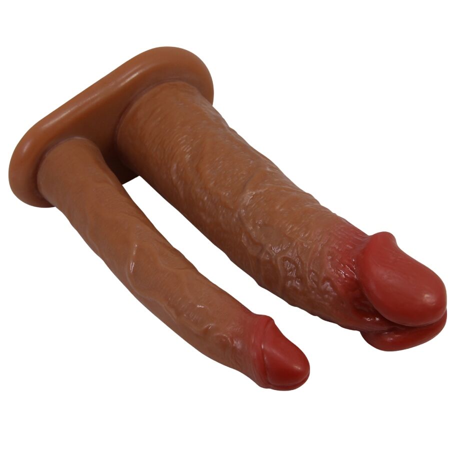 img_201765_56b763afad522c57431c3bc3e19bd5b9_1 PRETTY LOVE - YAIRON DOUBLE PENIS SLEEVE WITH 4 CM EXTENSION MULATTO - Image 2