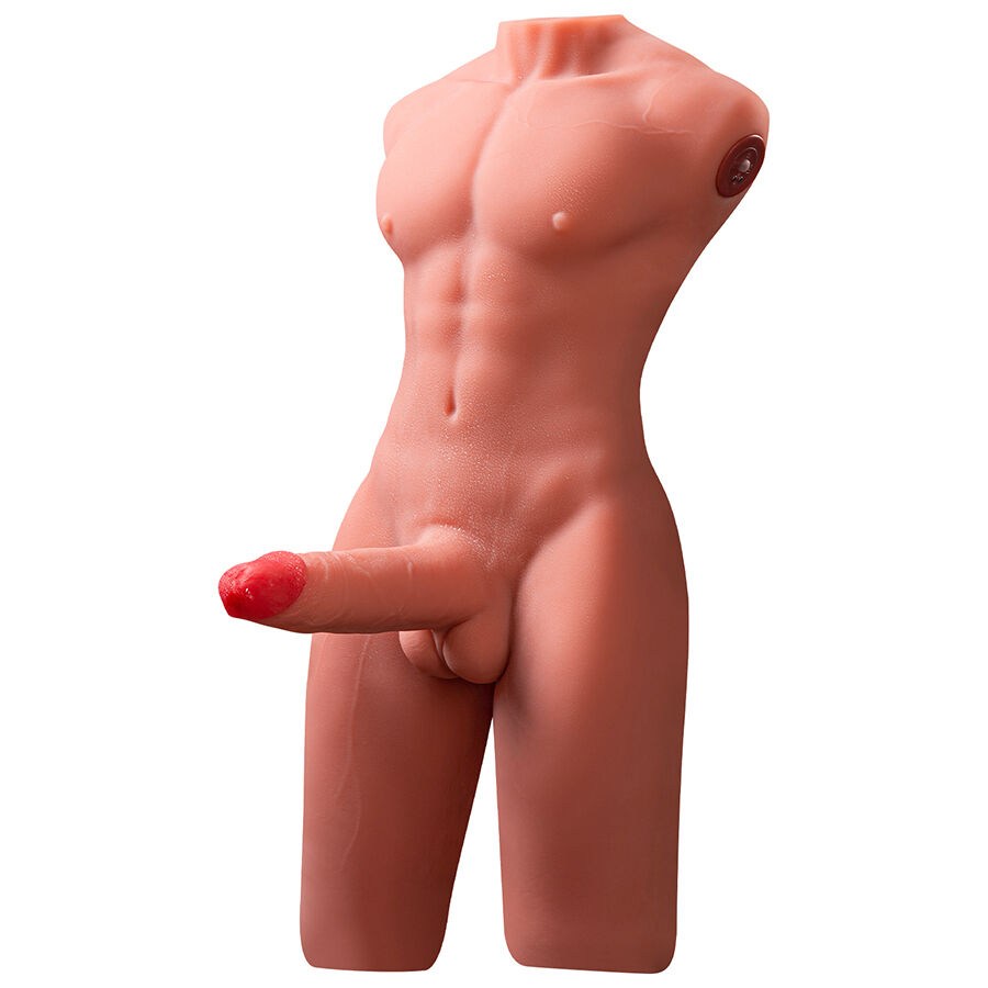 img_204537_764a3f2ab2cb7a7ea9fce05f67e810dc_1 XISE - JASON HALF BODY REALISTIC MALE TORSO WITH THRUSTING AND VIBRATION 55 CM - Image 1