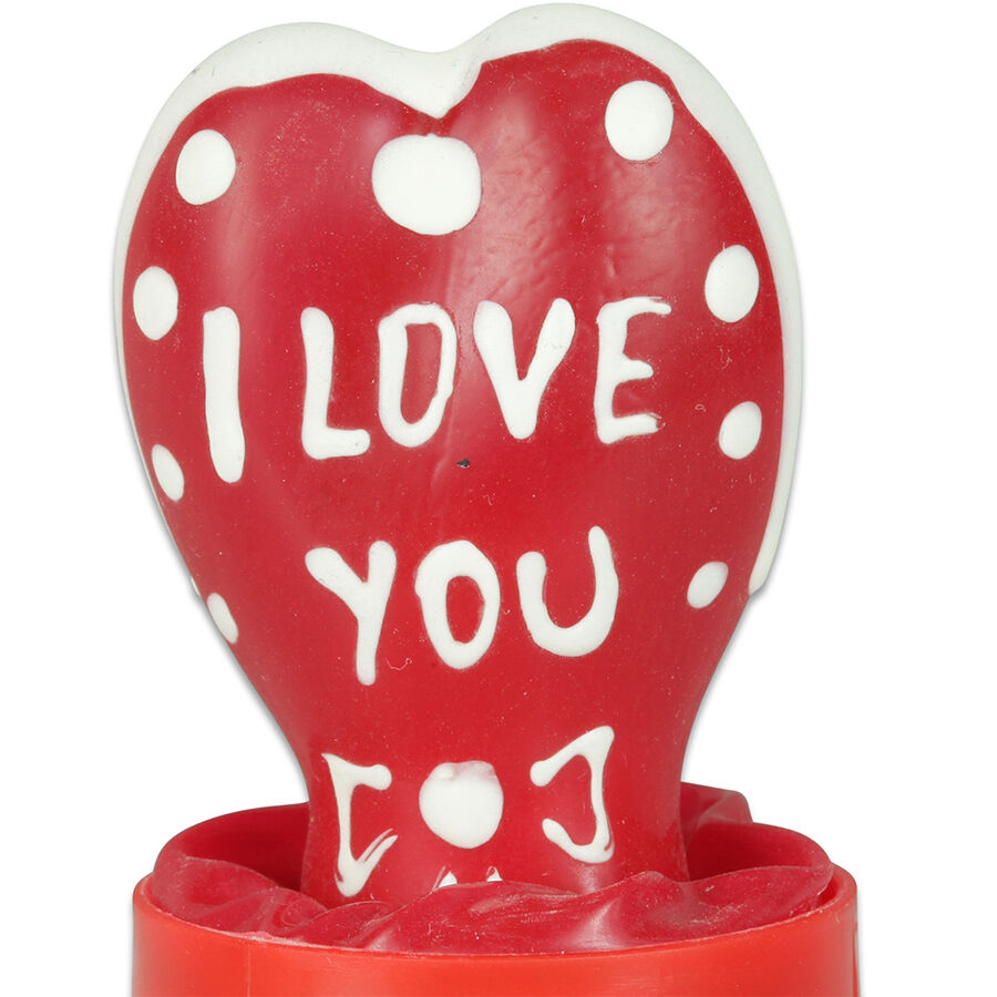 img_205811_dd10927f2dab9e5fd3994a5c30fce685_1 CONDOMERIE - HANDPAINTED NOVELTY CONDOMS HEART - I LOVE YOU MODEL 2 - Image 1