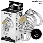 ADDICTED TOYS LOCKED - IRON CELL METAL PENIS CAGE 4 CM SIZE S