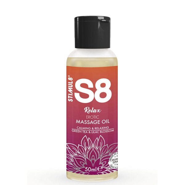 STIMUL8 - S8 RELAX EROTIC MASSAGE OIL GREEN TEA 50 ML