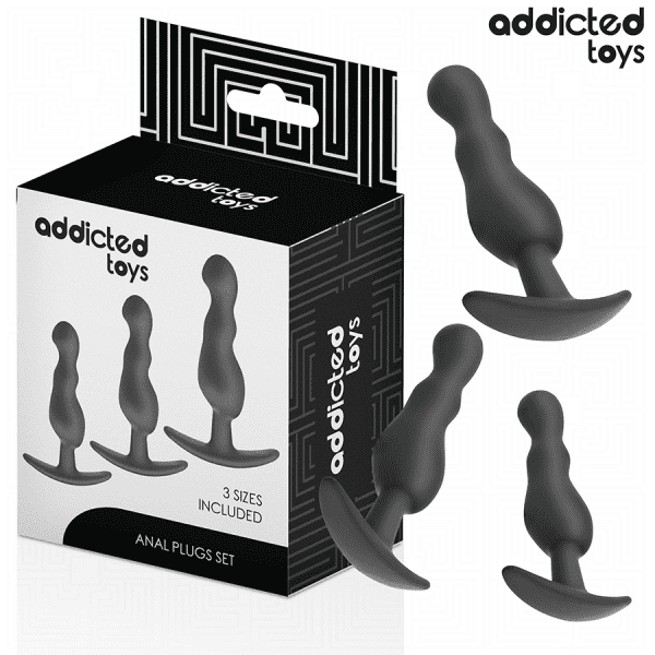 ADDICTED TOYS - SET OF 3 ANAL PLUG SILICONE MODEL 1