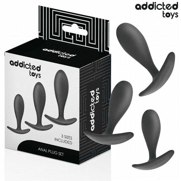 ADDICTED TOYS - SET OF 3 ANAL PLUG SILICONE MODEL 2