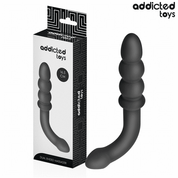 ADDICTED TOYS - DOUBLE ANAL MASSAGER SILICONE 16.5 CM