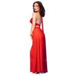 CHILIROSE - CR 4857 RED TOP AND PANTS SET SIZE S