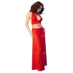 CHILIROSE - CR 4857 RED TOP AND PANTS SET SIZE M - Image 2