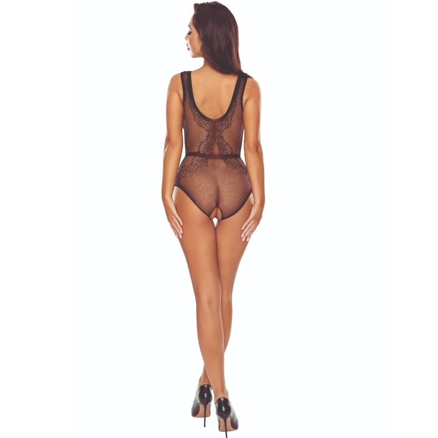 img_209988_50a1c5b8cd84d54793d8dc11ea7b4747_1 PASSION - BS115 BLACK GRID BODYSTOCKING - Image 2