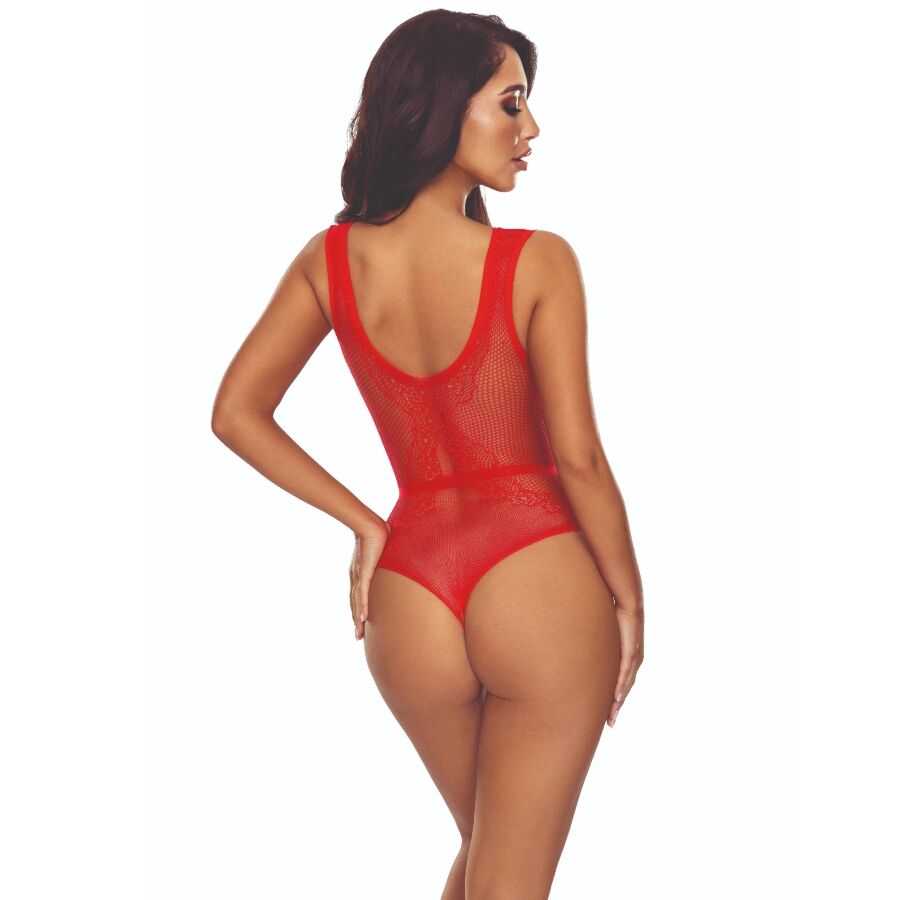 img_209991_14048d579fb64bd7313321823dec28b4_1 PASSION - BS115 BODYSTOCKING GRID RED - Image 2