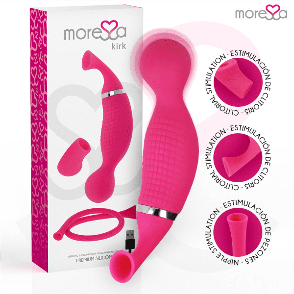 MORESSA - KIRK DUO STIMULATING WAVES + RECHARGEABLE PREMIUM SILICONE MULTI-FUNCTION MASSAGER