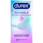 DUREX - EXTRA LUBRICATED INVISIBLE CONDOMS 12 UNITS