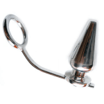 METAL HARD - STEEL RING WITH ANAL PLUG 45 X 50MM - Image 2