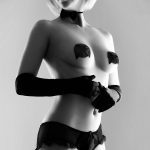 BIJOUX - BURLESQUE SHINY NIPPLE COVERS WITH BOW - Image 2
