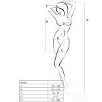 PASSION - WOMAN BS026 BODYSTOCKING WHITE DRESS STYLE ONE SIZE - Image 2