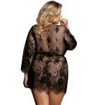 SUBBLIME - QUEEN PLUS LACE PEIGNOIR FLARED SLEEVES - Image 2