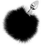 DARKNESS - EXTRA ANAL BUTTPLUG WITH TAIL BLACK 7 CM - Image 2