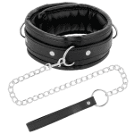 DARKNESS - SOFT LEATHER NECKLACE WITH CHAIN - Image 2