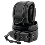 DARKNESS - ADJUSTABLE BLACK LEATHER HANDS HANDCUFFS - Image 2