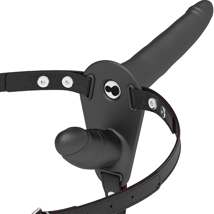 img_79281_c955947ea86c4e91d5891c6180e00a00_1 FETISH SUBMISSIVE HARNESS - DOUBLE PENETRATION BLACK VIBRATOR - Image 1