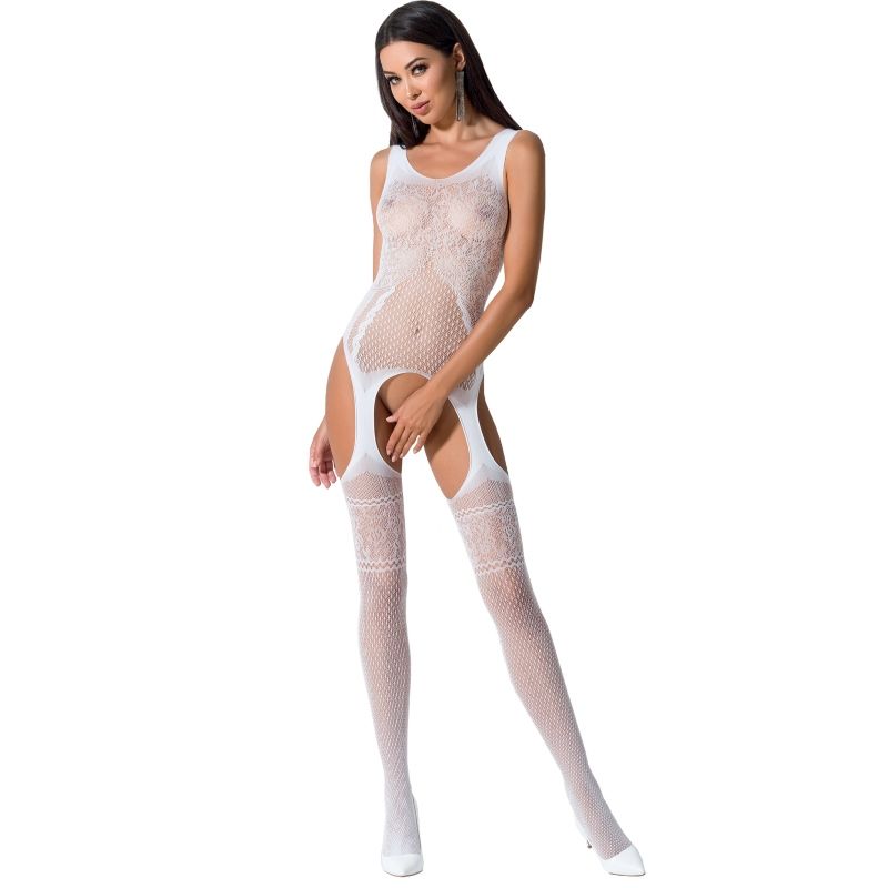 img_83107_347c29afe48ac6371d33372595d44b0b_1 PASSION - WOMAN BS061 WHITE BODYSTOCKING ONE SIZE - Image 1