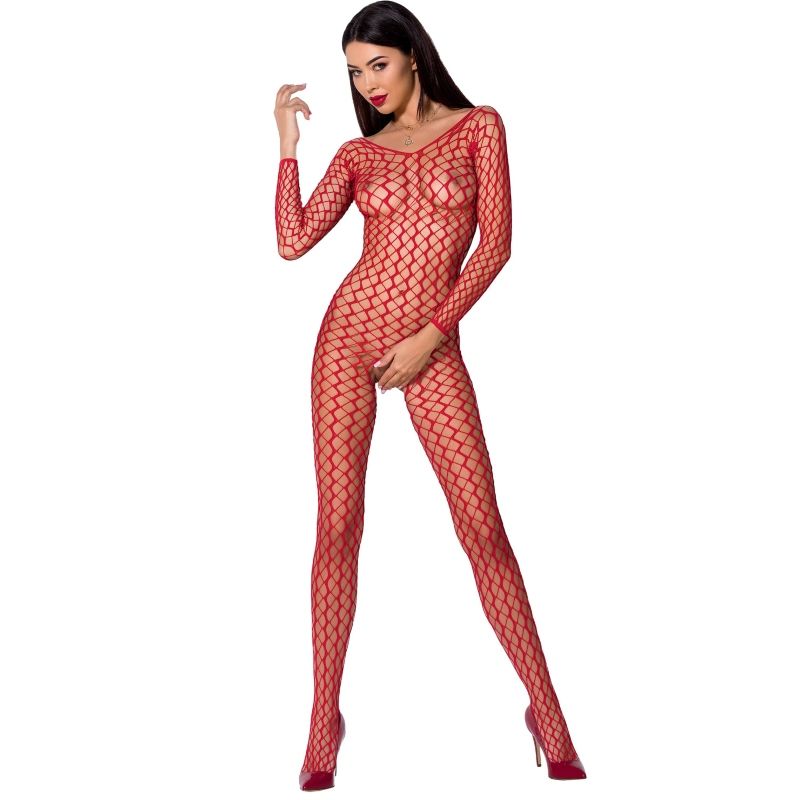 img_83172_9f0163946ef892201dad10d936b67658_1 PASSION - WOMAN BS068 RED BODYSTOCKING ONE SIZE - Image 1