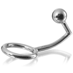 METAL HARD - COCK RING RING WITH ANAL INTRUDER HOOK 40MM - Image 2