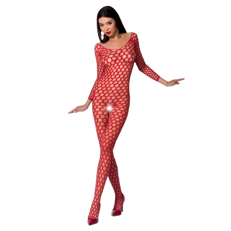 img_92100_ec962debdb2849827cc4e0b7dc5f87ad_1 PASSION - WOMAN BS077 BODYSTOCKING ONE SIZE RED - Image 1