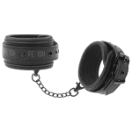 FETISH SUBMISSIVE - VEGAN LEATHER ANKLE CUFFS WITH NOPRENE LINING - Image 2