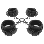 FETISH SUBMISSIVE - SET OF HAND AND ANKLE HANDCUFFS WITH NOPRENE LINING - Image 2