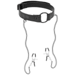 FETISH SUBMISSIVE - GAG RING WITH NIPPLE CLAMPS - Image 2