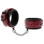 FETISH SUBMISSIVE DARK ROOM - VEGAN LEATHER HANDCUFFS WITH NEOPRENE LINING - Image 2